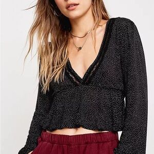 Urban outfitters Polka Dot long sleeve top